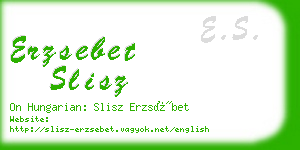 erzsebet slisz business card